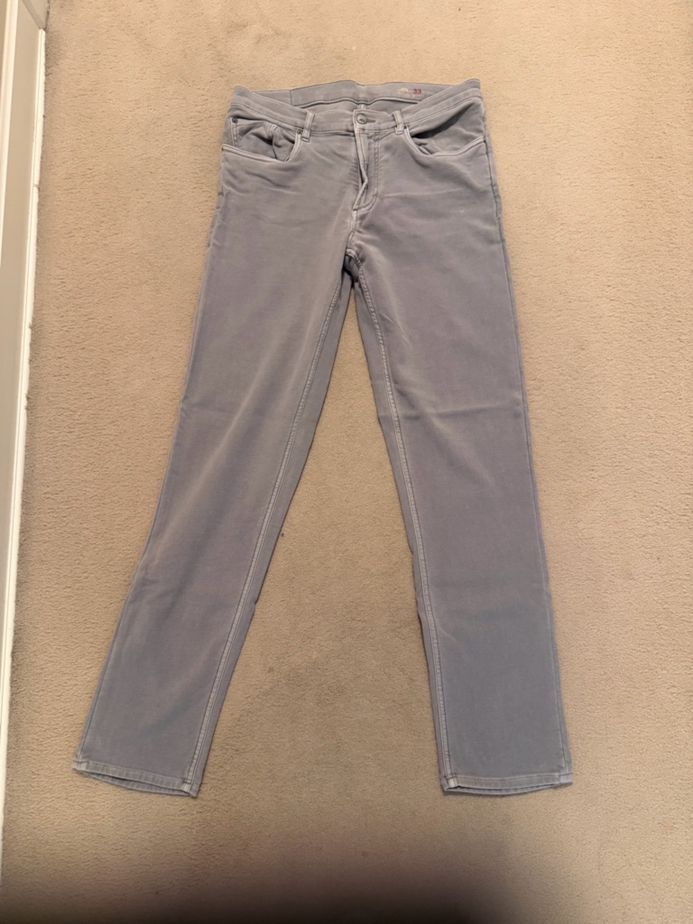 Faherty Light Gray Slim Chinos
